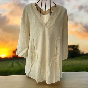 ANNE KLEIN SHORT SLEEVES LINEN/VISCOSE BLEND LIKE NEW